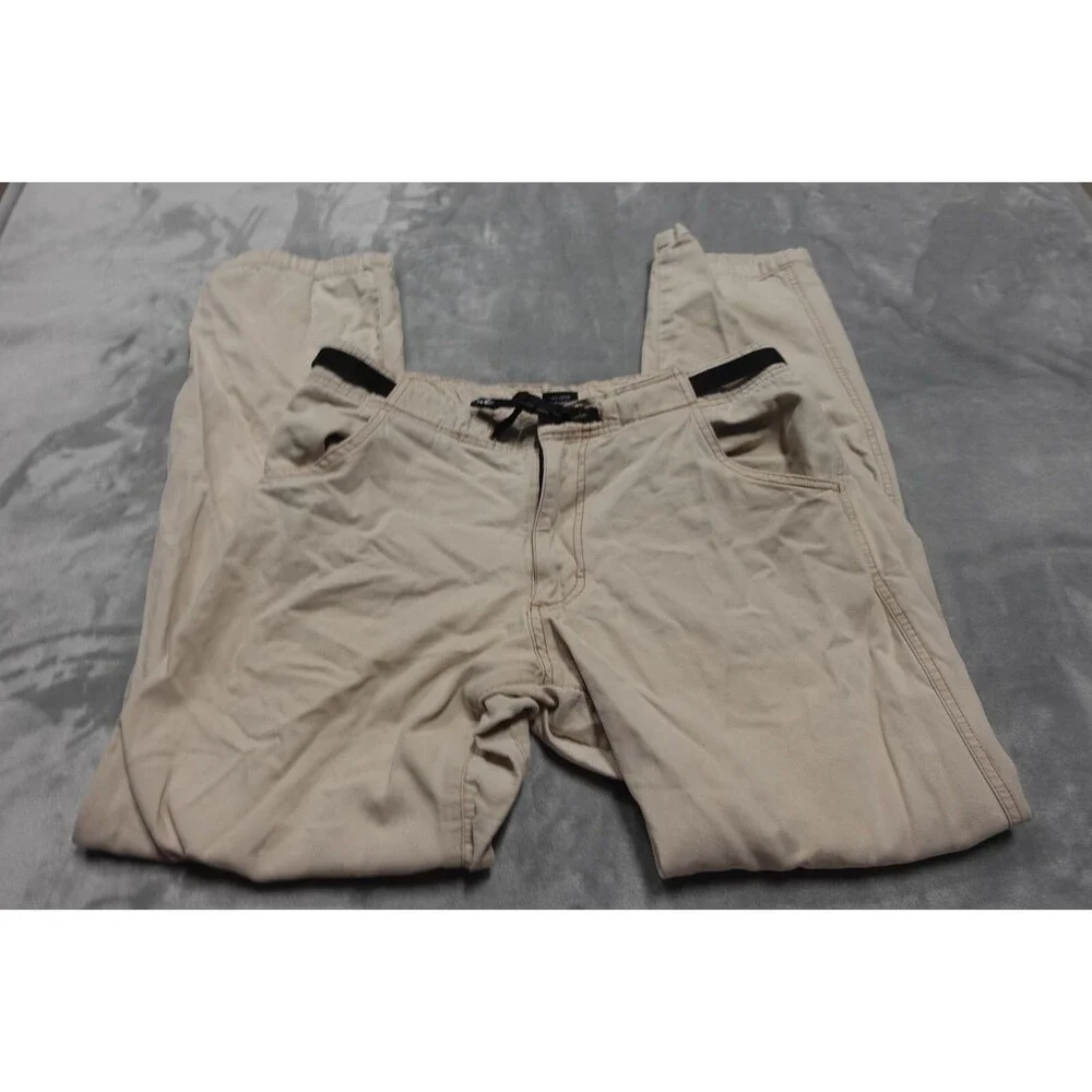 PrAna Relaxed Fit Mens Size‎ L 100% Cotton White Hiking Cargo Pants